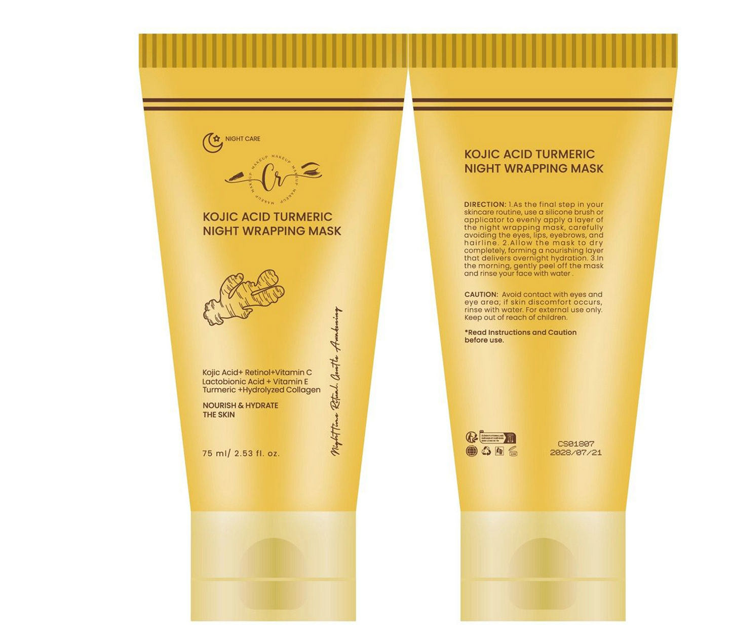 Wrapping Turmeric and Collagen Mask